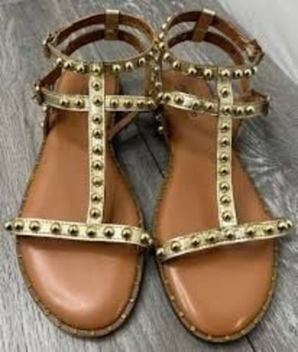 Size 11 Portland Boot Company Brown Studded Gladiator Sandals - Picture 5 of 8